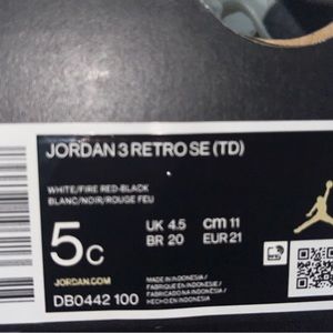 Jordan retro toddler 5C